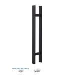 Λαβη Εξώπορτας Μαύρη Ζεύγος Μ-8038 Ανοξείδωτο 304