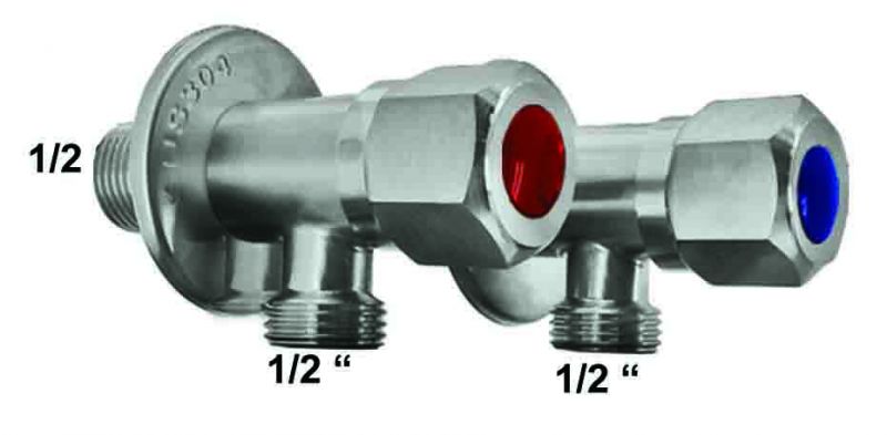 10-8815 ATLAS - ΔΙΑΚΟΠΤΗΣ ST/ST 304 ΣΦΑΙΡΙΚΟΣ ΓΩΝΙΑΚΟΣ 1/2"x1/2" - Image 1