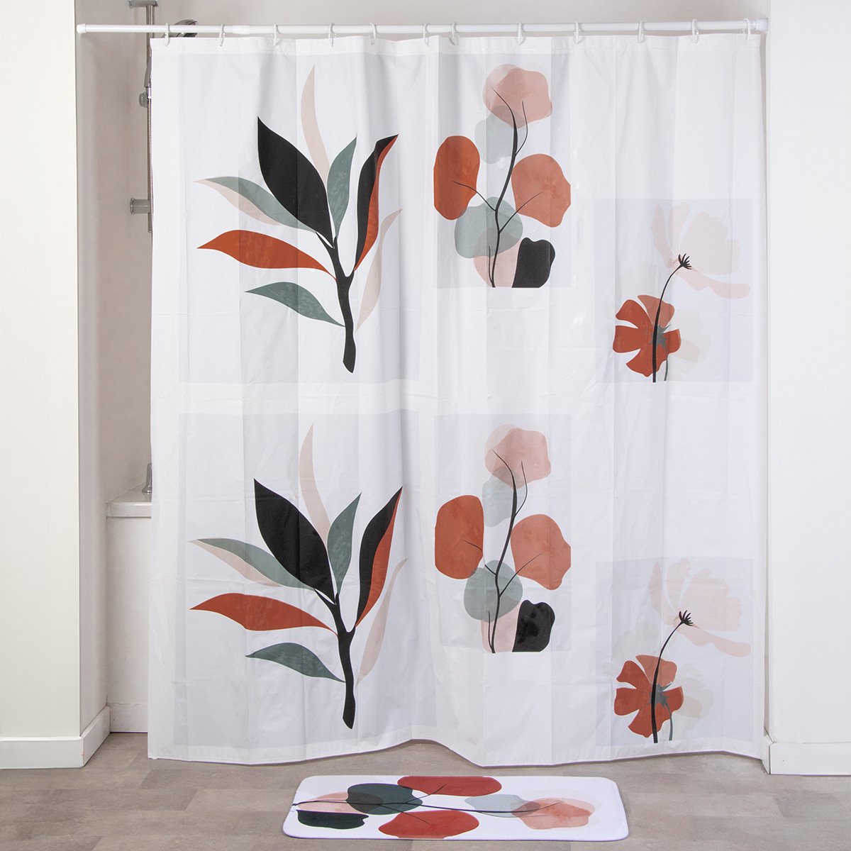 1100787 Κουρτίνα μπάνιου 180χ180 cm peva Eurocasa - Image 1