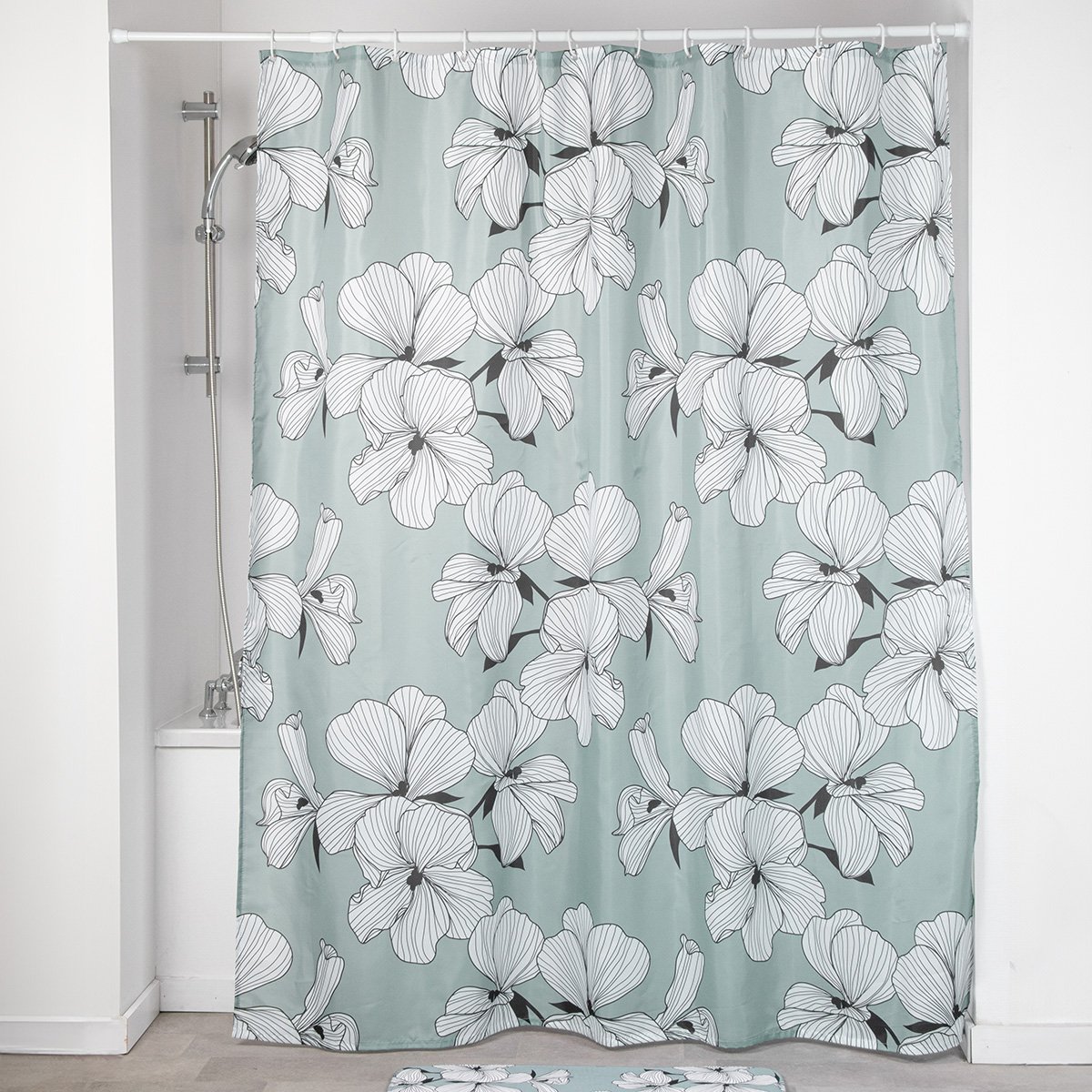 1355 Κουρτίνα μπάνιου 180χ200 xm polyester Eurocasa - Image 1