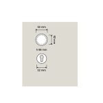 Ιταλικό Επίχρυσο Περιστεφόμενο Πόμολο με ροζέτα Flory με Swarovski® crystals 057 - Image 2