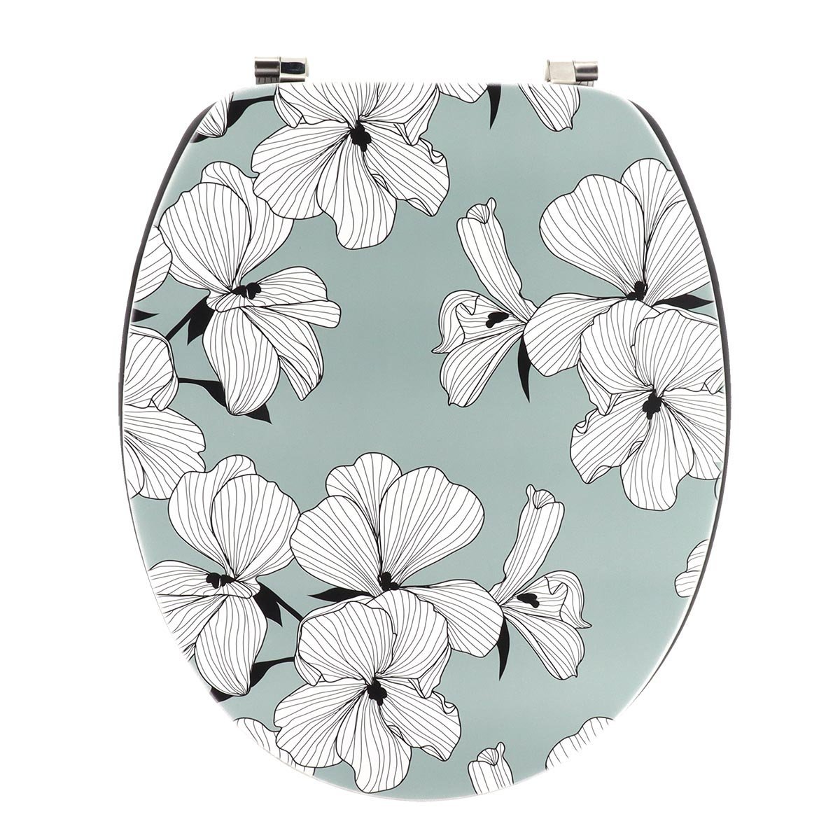 568-2 Κάλυμμα λεκάνης mdf με ανοξείδωτους μεντεσέδες 37,50χ46cm Eurocasa - Image 1