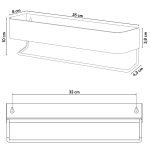 Brix white small ράφι + κρεμάστρα Sealskin - Image 3