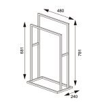 Carre white κρεμάστρα επιδαπέδια Sealskin - Image 3