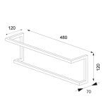 Carre White Κρεμάστρα Επιτοίχια 48cm Sealskin - Image 5