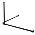 60 Ø 28 mm black στήριγμα οροφής για βραχίονα μπάνιου γωνιακό Sealskin - Image 2