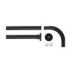 90x90 Ø 28 mm black βραχίονας μπάνιου γωνιακός Sealskin