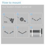 90x90 Ø 28 mm black βραχίονας μπάνιου γωνιακός Sealskin - Image 6