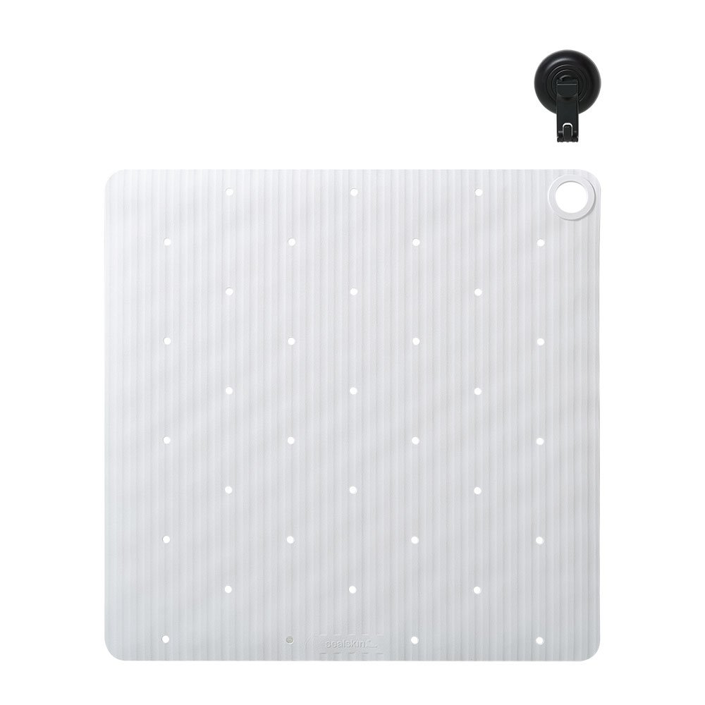 8720605753300_1 Ribb Αντιολισθητικό Πατάκι 55x55cm White with Black Hook Sealskin - Image 1