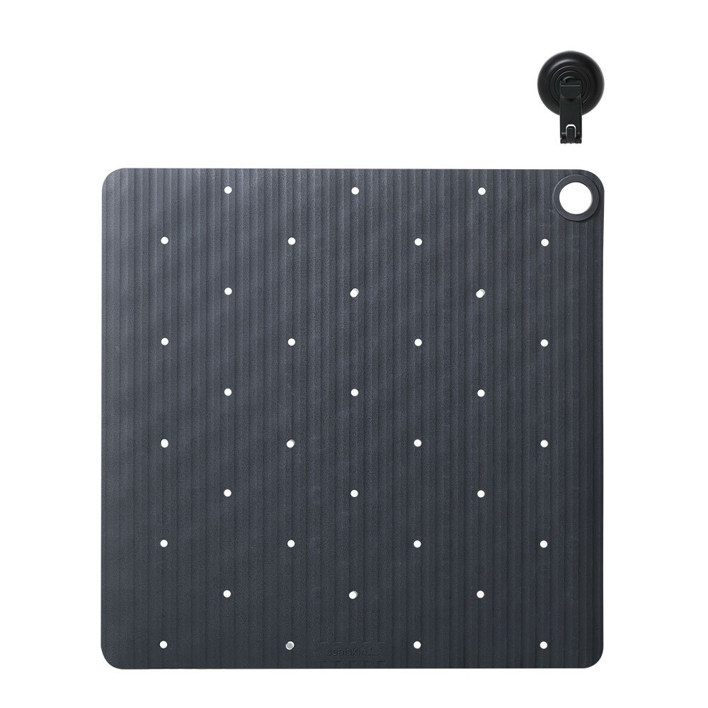 8720605753317_1 Ribb Αντιολισθητικό Πατάκι 55x55cm Anthracite with Black Hook Sealskin - Image 1