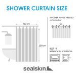 Cosima 180x200 grey κουρτίνα μπάνιου πλαστική Sealskin - Image 4