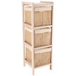 Έπιπλο μπάνιου mdf με 3 συρτάρια 25χ25χ77 cm Eurocasa