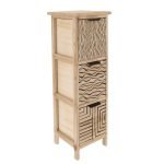 Έπιπλο μπάνιου mdf με 3 συρτάρια 25x25x77 cm Eurocasa