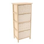 Έπιπλο μπάνιου mdf με 4 συρτάρια 27,50χ37,50χ86 cm Eurocasa