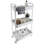 Ραφιέρα με 3 ράφια abs με ρόδες 77x38x26,50 cm Eurocasa