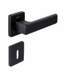 Πόμολο Πόρτας Πλαστικό No ROOT Ροζέτα Μαύρο Ματ