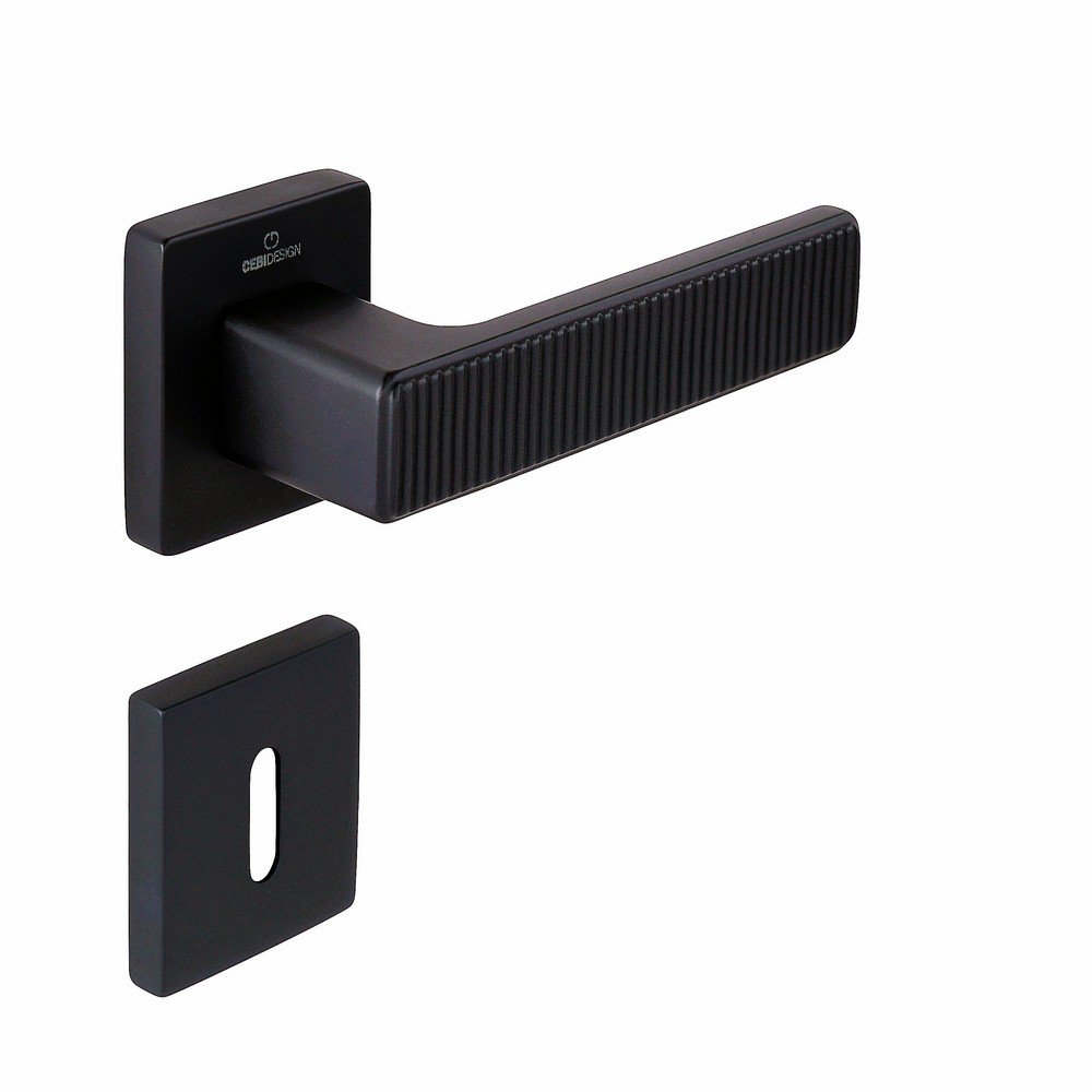 Image00001 Πόμολο Πόρτας Πλαστικό No ROOT Ροζέτα Μαύρο Ματ