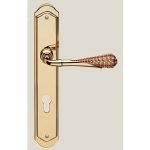 Ιταλικό Επίχρυσο Πόμολο με πλάκα Feeling με Swarovski® crystals 044