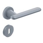 Πόμολο Πόρτας Πλαστικό CASTA Ροζέτα Χρώμιο Ματ