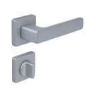 Πόμολο Πόρτας Πλαστικό FLAT Ροζέτα Χρώμιο Ματ - Image 4