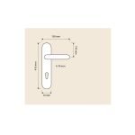 Ιταλικό Vintage Πόμολο με Πλάκα Aisha French gold 016 - Image 2