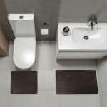 ΣΕΤ ΠΑΤΑΚΙΑ ΜΠΑΝΙΟΥ 2 ΤΕΜΑΧΙΩΝ SL8310 ΚΑΦΕ 46x80cm και 46x40cm