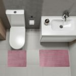 ΣΕΤ ΠΑΤΑΚΙΑ ΜΠΑΝΙΟΥ 2 ΤΕΜΑΧΙΩΝ SL8310 ΡΟΖ 46x80cm και 46x40cm