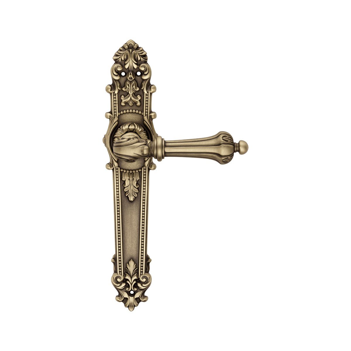 cat-charme-pl-door-handle Ιταλικό Vintage Πόμολο Charme Μπρονζέ Ματ με Πλάκα 037 - Image 1