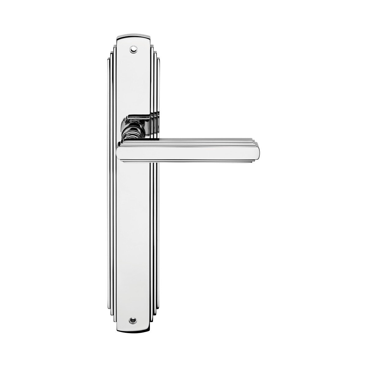 cat-glamor-pl-door-handle Ιταλικό Vintage Πόμολο Glamor Χρώμιο με Πλάκα 071 - Image 1