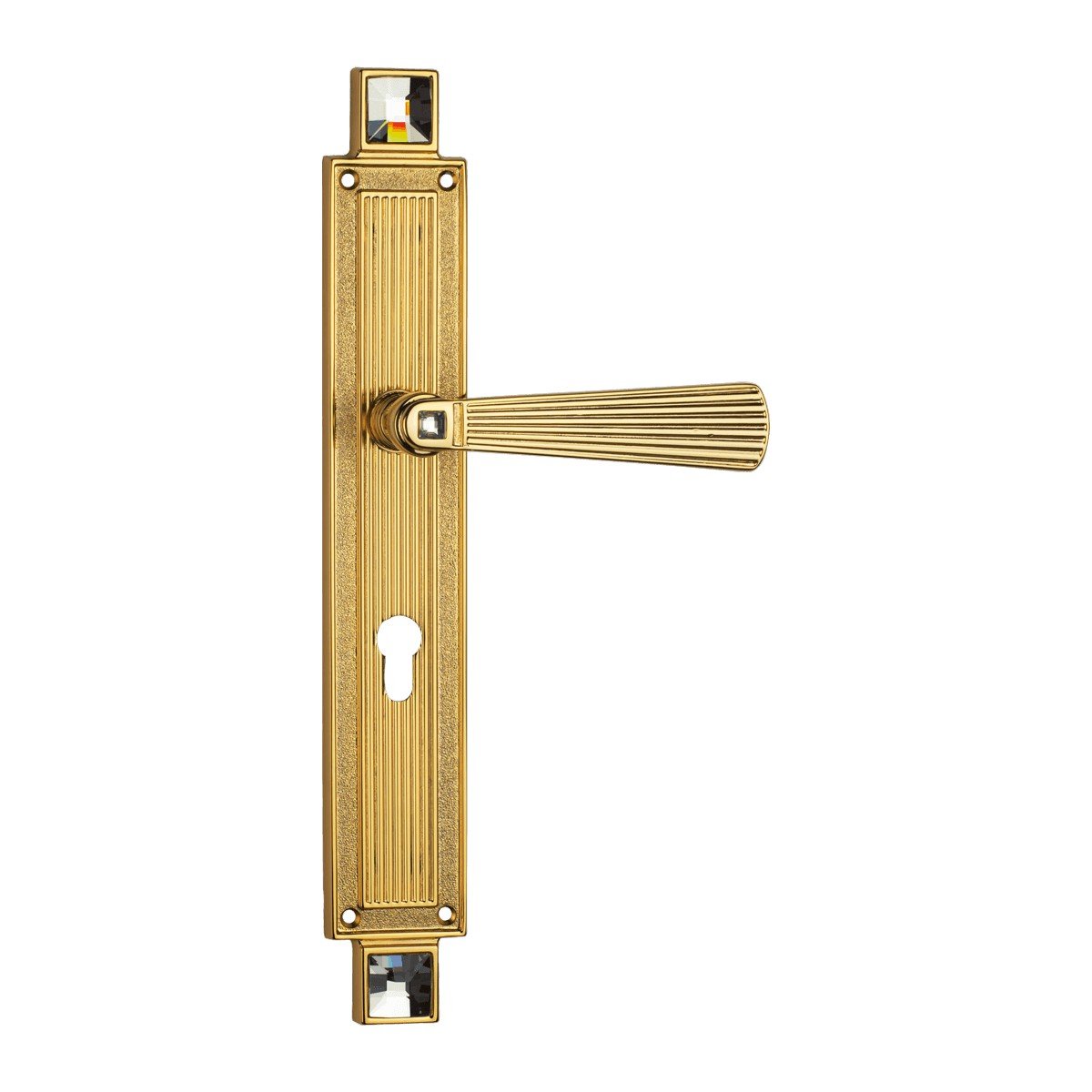 cat-opera-crystal-pl-door-handle Ιταλικό Επίχρυσο Πόμολο με πλάκα Opera Crystal με Swarovski® crystals 099 - Image 1