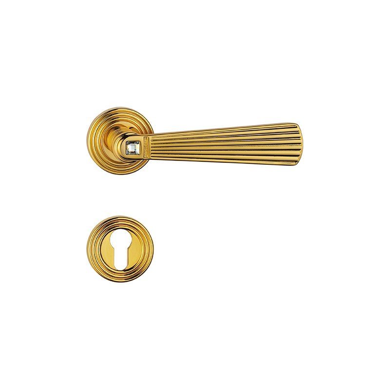 cat-opera-crystal-rb112-door-handle Ιταλικό Επίχρυσο Πόμολο με ροζέτα Opera Crystal με Swarovski® crystals 096 - Image 1