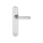 Ιταλικό πόμολο Point με πλάκα σε Χρώμιο Ματ 125