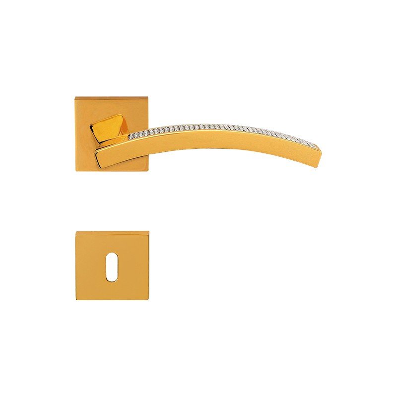 cat-profilo-mesh-rb024-door-handle Ιταλικό Επίχρυσο Πόμολο με ροζέτα Profilo Mesh με Swarovski® crystals 105 - Image 1