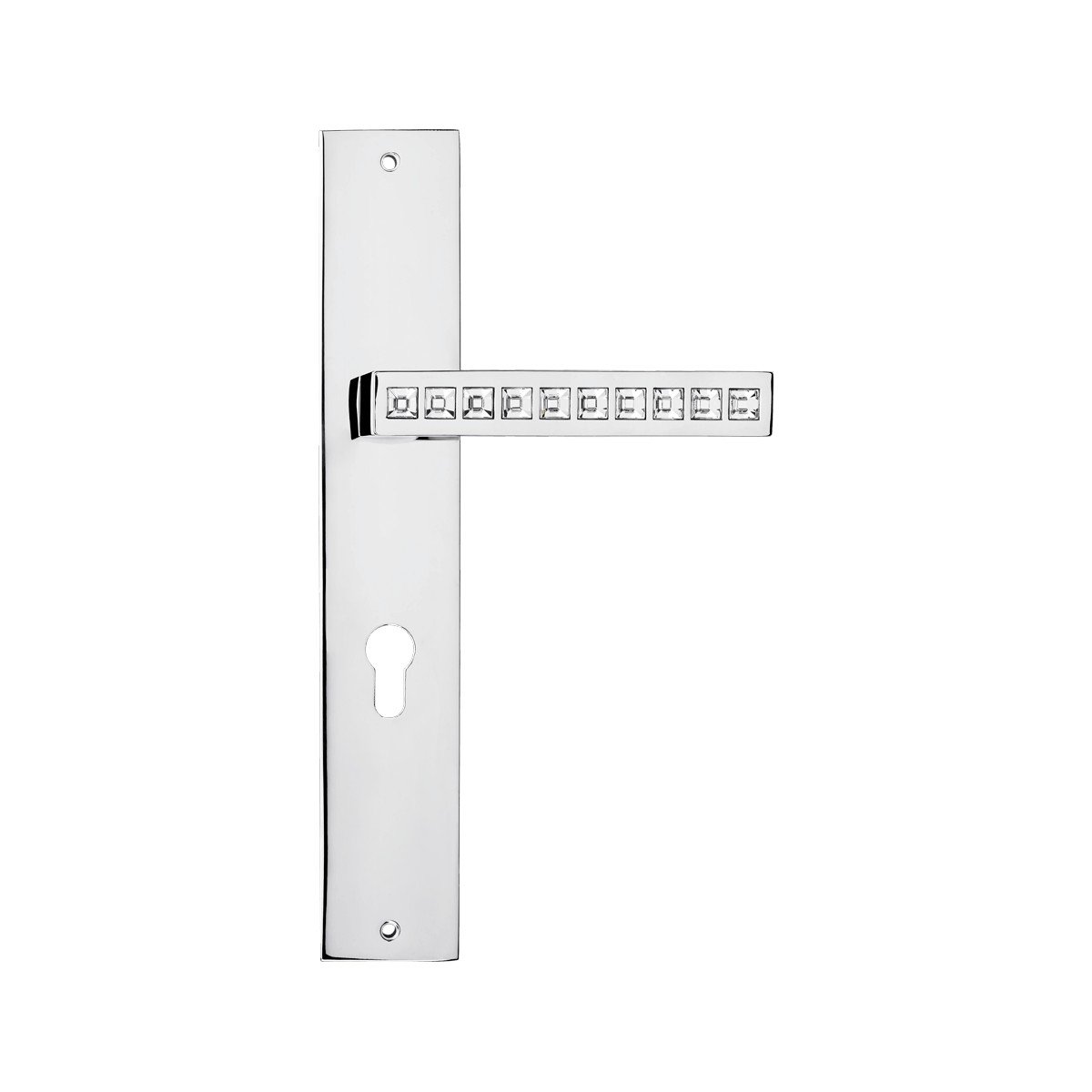 cat-reflex-pl-door-handle Ιταλικό Χρώμιο Πόμολο με Πλάκα Reflex με Swarovski® crystals 113 - Image 1