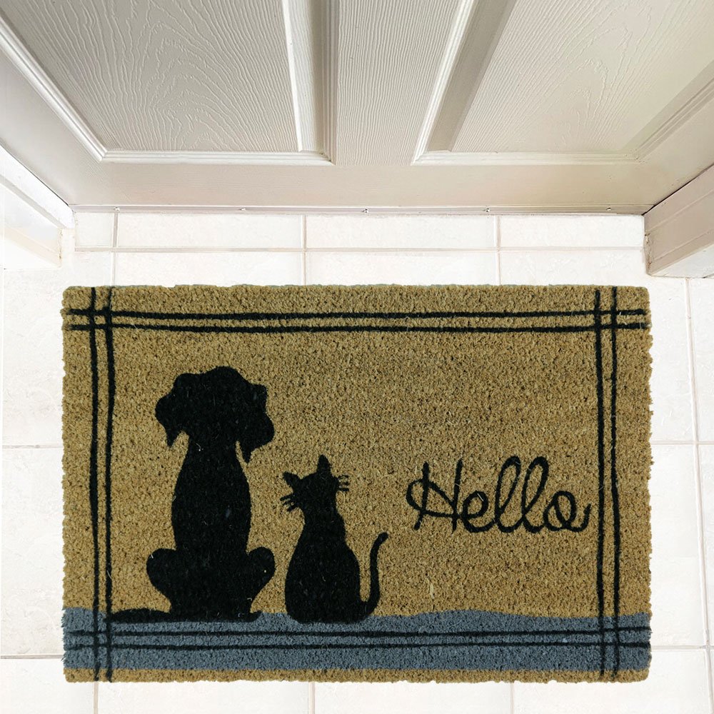 coir-doormat-dog-cat-sl8629-40x60-8629D1 ΠΑΤΑΚΙ ΕΙΣΟΔΟΥ ΚΟΚΟΦΟΙΝΙΚΑ DOG CAT SL8629 40X60 - Image 1