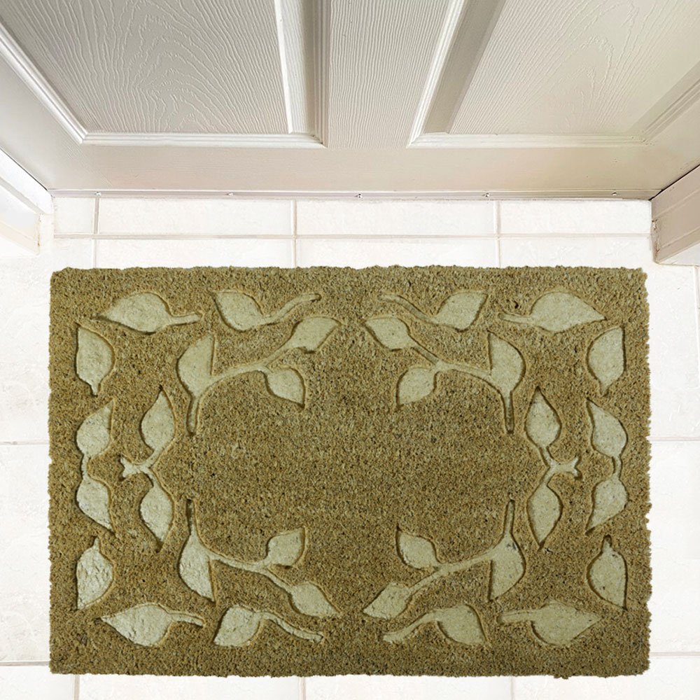 coir-doormat-leaf-circle-sl8574-40x60-8574-1 ΠΑΤΑΚΙ ΕΙΣΟΔΟΥ ΚΟΚΟΦΟΙΝΙΚΑ LEAF CIRCLE SL8574 40X60 - Image 1