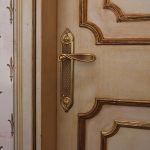 Ιταλικό Vintage Πόμολο με Πλάκα Aisha French gold 016