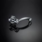 Ιταλικό Χρώμιο Πόμολο με ροζέτα Cosmic με Swarovski® crystals 014 - Image 2