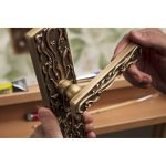 Ιταλικό Vintage Πόμολο Frida Μπρονζέ Ματ με ροζέτα 058 - Image 2