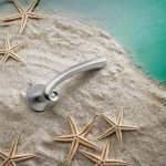 Ιταλικό πόμολο Nau με ροζέτα σε Χρώμιο Ματ 115 - Image 2