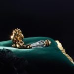 Ιταλικό Επίχρυσο Πόμολο με ροζέτα Ninfa Crystal με Swarovski® crystals 087 - Image 2