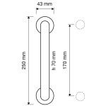 Ιταλική Vintage Λαβή Aida Μπρονζέ Ματ 006 - Image 3