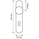 Ιταλικό Vintage Σταθερό Πόμολο Aisha French gold με Πλάκα 013 - Image 2