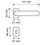 Ιταλικό Vintage Πόμολο Barocco Μπρονζέ Ματ με ροζέτα 031 - Image 2
