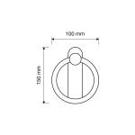 Ιταλικό Επίχρυσο Ρόπτρο Elika με Swarovski® crystals 010 - Image 2