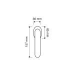 Ιταλική Vintage Λαβή Παραθύρου Epoca Μπρονζέ Ματ 044 - Image 2