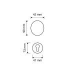 Ιταλικό Vintage Περιστεφόμενο Πόμολο Epoca Μπρονζέ Ματ με ροζέτα 046 - Image 2