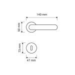 Ιταλικό Vintage Πόμολο Epoca French gold με ροζέτα 051 - Image 3