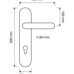 Ιταλικό Πόμολο Grip Pelle με πλάκα σε Χρώμιο 086 - Image 2