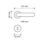 Ιταλικό Πόμολο Grip Pelle με ροζέτα σε Επίχρυσο 089 - Image 2
